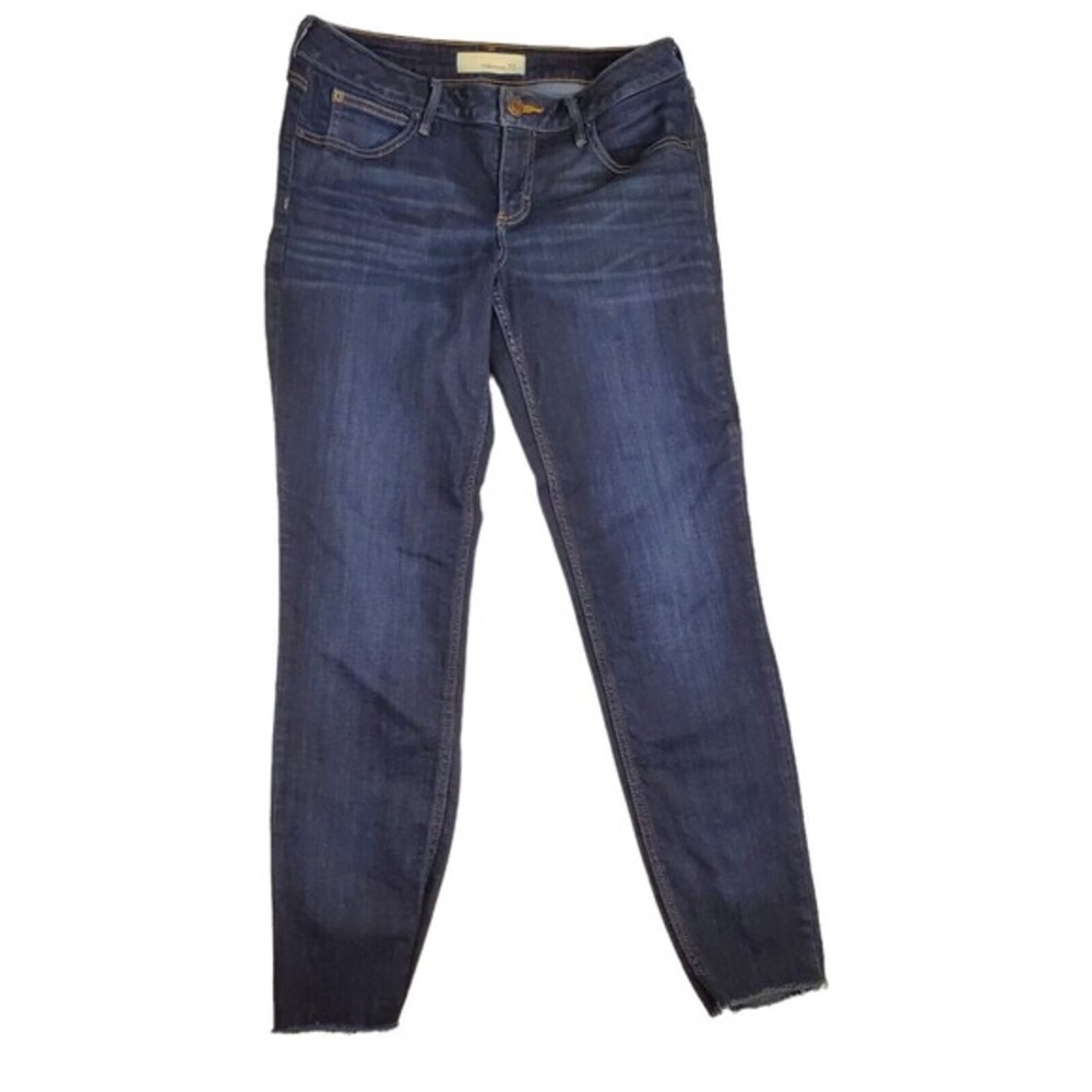 Maurices 29 Skinny‎ Ankle Raw Hem Fringe Dark Wash Stretch Denim Jeans